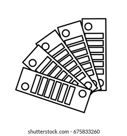 line palettes painted decoration design