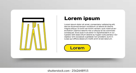 Line Pants icon isolated on white background. Trousers sign. Colorful outline concept. Vector