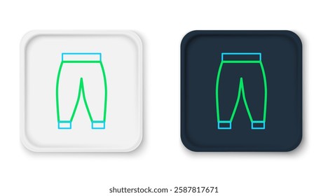 Line Pants icon isolated on white background. Trousers sign. Colorful outline concept. Vector