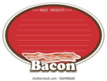 Line paper design with meat product illustration