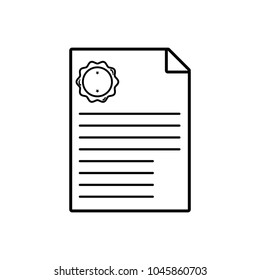 line paper document business with label sticker