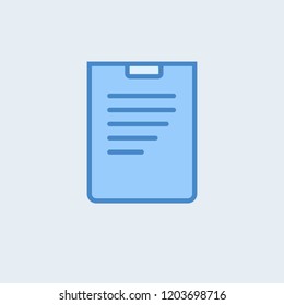 Line paper icon vector on the white background