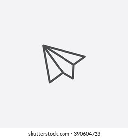 Line Paper Plane Icon