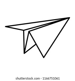 line paper plane origami object design