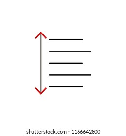 line and paragraph spacing icon. Element of text editor sign icon. Premium quality graphic design icon. Signs and symbols collection icon for websites, web design, mobile app