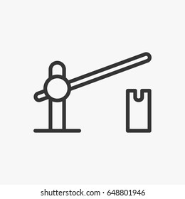 Line Parking barrier icon