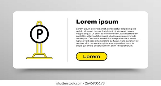 Line Parking icon isolated on white background. Street road sign. Colorful outline concept. Vector