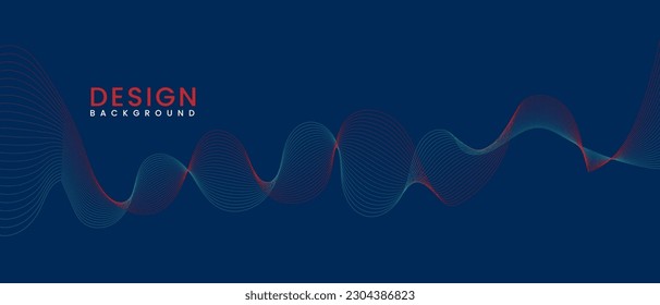 Line and particles. Vector abstract background with a colored dynamic waves, Illustration suitable for design