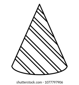 line party hat accesory with decoration design