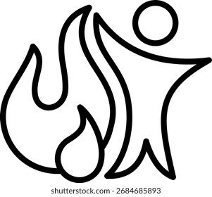 Line Passion Icon Vector Illustration