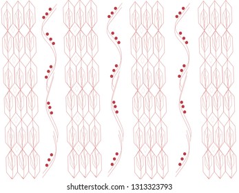 Line pattern and abstract art with pink color that can be made into art