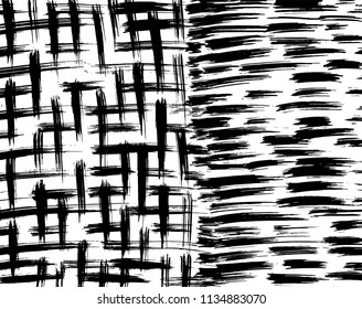 Line pattern. Brush. Vector. Grunge background.