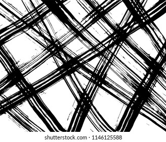 Line pattern. Brush. Vector. Grunge background.