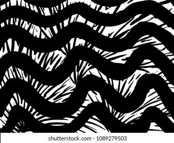 Line pattern. Brush. Watercolor. Grunge background.