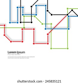 Line Pattern and Circles Concept Background