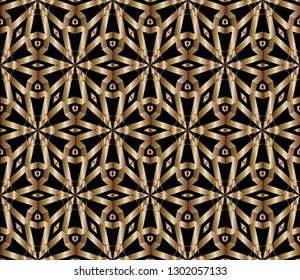 Line pattern collection, brochure, flyer in arabian style. Geometric backgrounds with repeating texture. Ethnic arabic, indian  cover. abstract classic golden,  pattern. Vector illustration   