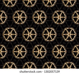 Line pattern collection, brochure, flyer in arabian style. Geometric backgrounds with repeating texture. Ethnic arabic, indian  cover. abstract classic golden,  pattern. Vector illustration   