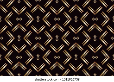Line pattern collection, brochure, flyer in arabian style. Geometric backgrounds with repeating texture. Ethnic arabic, indian  cover. abstract classic golden,  pattern. Vector illustration    