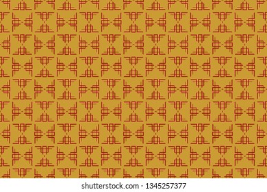 Line pattern collection, brochure, and flyer in Arabian style. Geometric backgrounds with repeating texture. Ethnic Arabic, Indian cover. Abstract classic golden, pattern. Vector illustration    