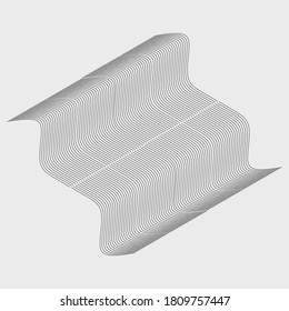 Patrón de línea que forma un objeto abstracto. fondo de patrón abstracto con rayas. ilustración vectorial