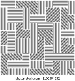 Line pattern of geometric drawings in white background. Seamless vector background. Modern monochrome texture. Parallel lines.