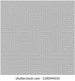 Line pattern of geometric drawings in white background. Seamless vector background. Modern monochrome texture. Parallel lines.