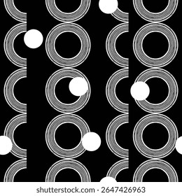 Patrón de línea compuesto de curvas abstractas,