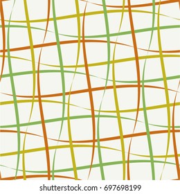 Line pattern mesh, wave, cage, seamless vector background.