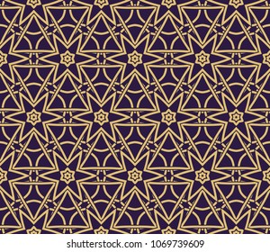 Line pattern on color background. Seamless geometric pattern. Vector illustration. For design, wallpaper, fashion, print.