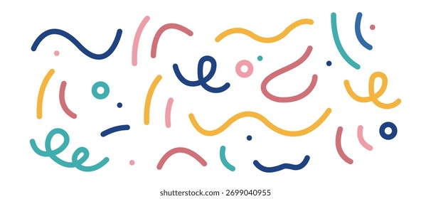 Line Pattern, Pastel Line Pattern, Wavy Curved Design