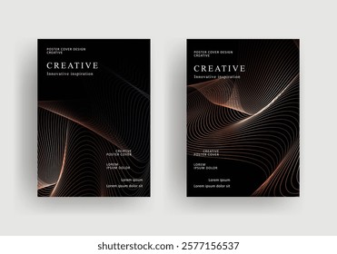 line pattern poster template. Modern Covers banner Design. gradient background design. Trendy front page design for Banner, Poster, Flyer, Invitation and Annual Report