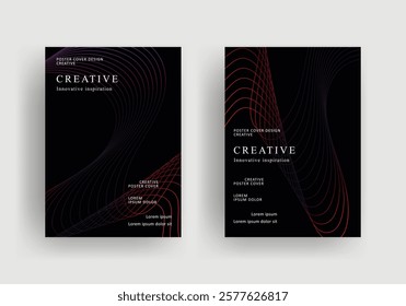 line pattern poster template. Modern Covers banner Design. gradient background design. Trendy front page design for Banner, Poster, Flyer, Invitation and Annual Report