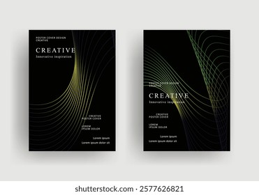 line pattern poster template. Modern Covers banner Design. gradient background design. Trendy front page design for Banner, Poster, Flyer, Invitation and Annual Report