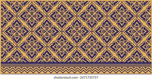 Line Pattern seamless design thai style V2