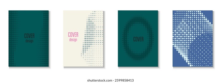 Line Pattern Set. Modern Shapes In Tech Layout. Futuristic Elements On Flat Page. Halftone Flyer. Minimalist Business Background. Geometric Music Texture. Trendy Line Pattern