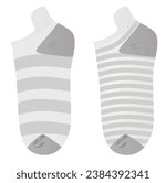 Line pattern sock. vector illustration
