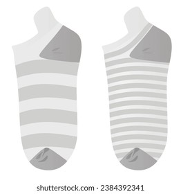 Line pattern sock. vector illustration