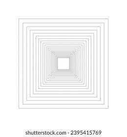 Patrón de línea con formas cuadradas, circulares y de diamante