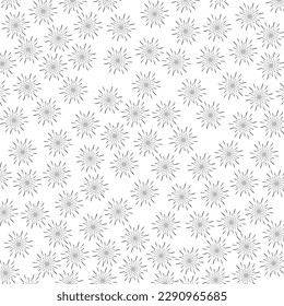 a line pattern that forms a flower, with a firm black line isolated on white, for decoration and ornament on the walls of a room