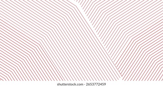 padrão de linha padrão vetor ilustração padrão geométrico, padrão contínuo, padrão abstrato branco e fundo vermelho
