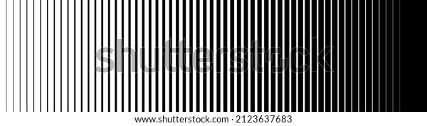 Line pattern.\
Vertical straight background. Black abstract texture with parallel\
lines from thick to thin. Vertical straight stripes. Digital\
velocity lines on screen.\
Vector.