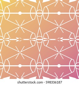 Line Pattern White, Pink & Yellow