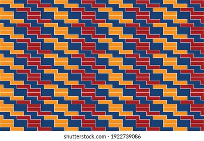 Line patterns of various colors for background design, wallpaper, carpet or clothing, and vector embroidery.