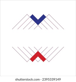 Line patterns in white background