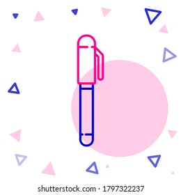 Icono de Lápiz de línea aislado en fondo blanco. Concepto de esquema colorido. Ilustración vectorial