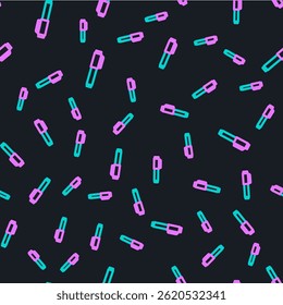 Line Pen icon isolated seamless pattern on black background.  Vector Illustration