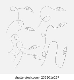 icono de navegación del plano de la flecha de dibujo de la línea