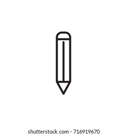 line pencil Icon on the white background