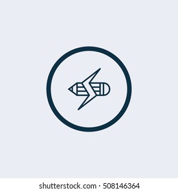 line pencil Icon.idea icon.creative idea icon