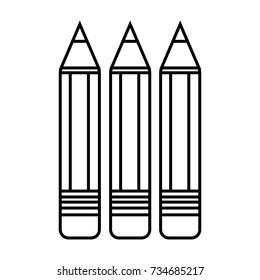 line pencils school tool object design